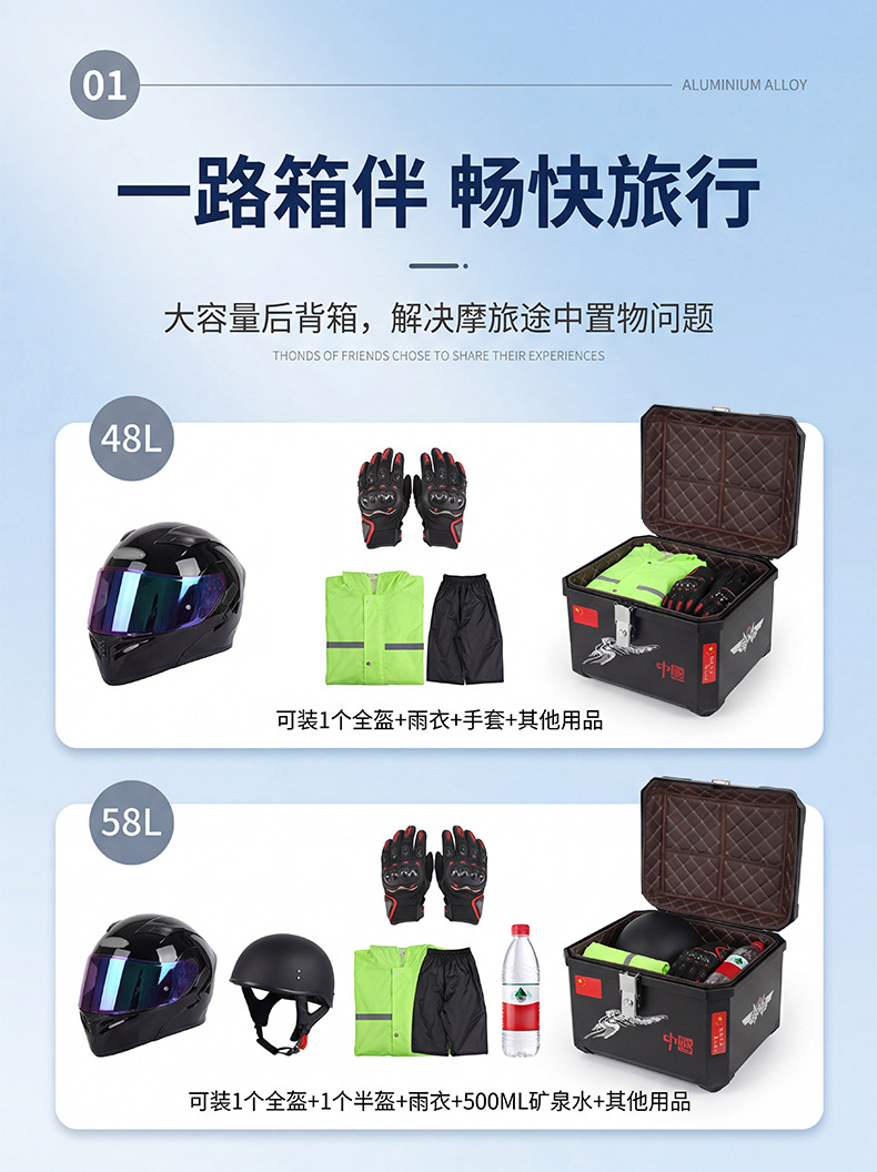 Electric Vehicle Trunk, Scooter Box, Non-Aluminum Alloy Box, 5L Delivery Box, Large Capacity Storage Box, Large Tail Box