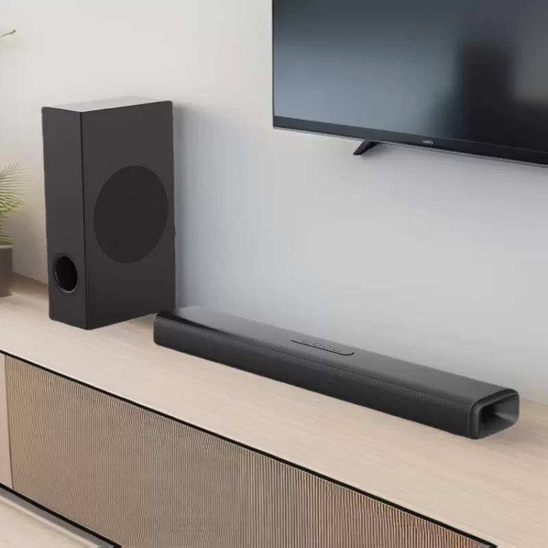 跨境100W家用回音壁条形电视音箱双声道家庭影院声霸无线低音炮