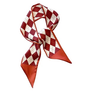 Satin High-end Style Hair Tie Long Silk Scarf Hair Band Elegant Simple All-match Hair String Ribbon Hair Accessories Women's Tie Bag