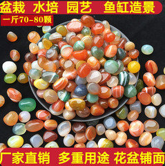 南京雨花石原石天然玉石水槽石植木鉢カラー石七彩小石五色石