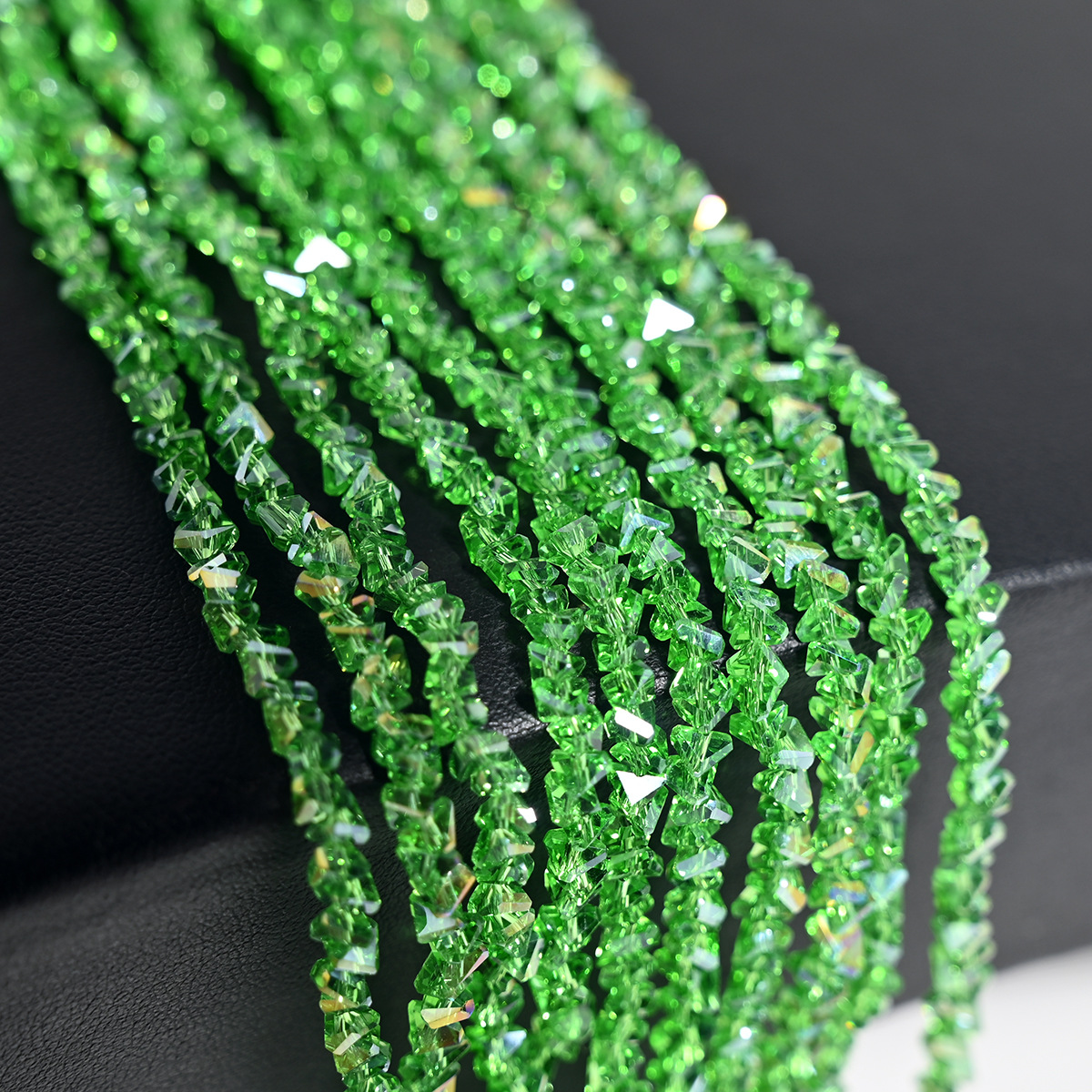 Collar de perlas de cristal de diamante de cristal triangular de 4 mm collar de perlas sueltas de bricolaje artesanal accesorios de ropa accesorios de cadena de teléfono móvil accesorios de cadena de teléfono móvil image 18