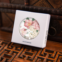 Foreign Trade Solid Perfume with Ancient Style, Rose Scented, Iron Box Perfume, Fresh Portable Perfume, Chinese Domestic Goods