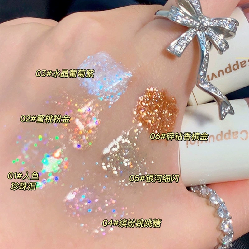 Тени-капли на карточке Bubin Vani Star Dip — мерцающие кристальные тени, эффект «капли слезы"