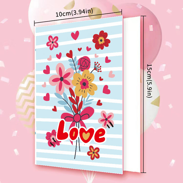 Valentine's Day Simple Style Classic Style Color Block Heart Shape Paper Holiday Daily Card display picture 3
