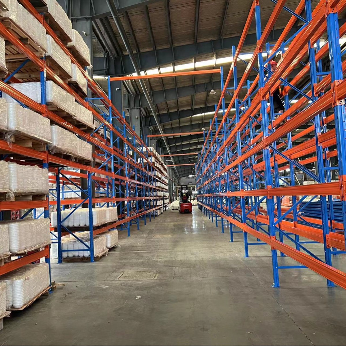 Estanterías de almacenamiento de alta resistencia para almacenes, estanterías industriales de acero de gran tamaño, tipo viga transversal para paletas, de múltiples niveles y de gran altura. image 6