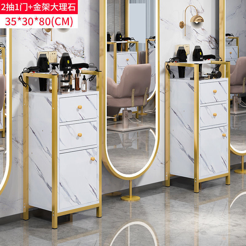 C타입 서랍 2개, 문 1개 + 골드 프레임 대리석 - 인기 판매 모델