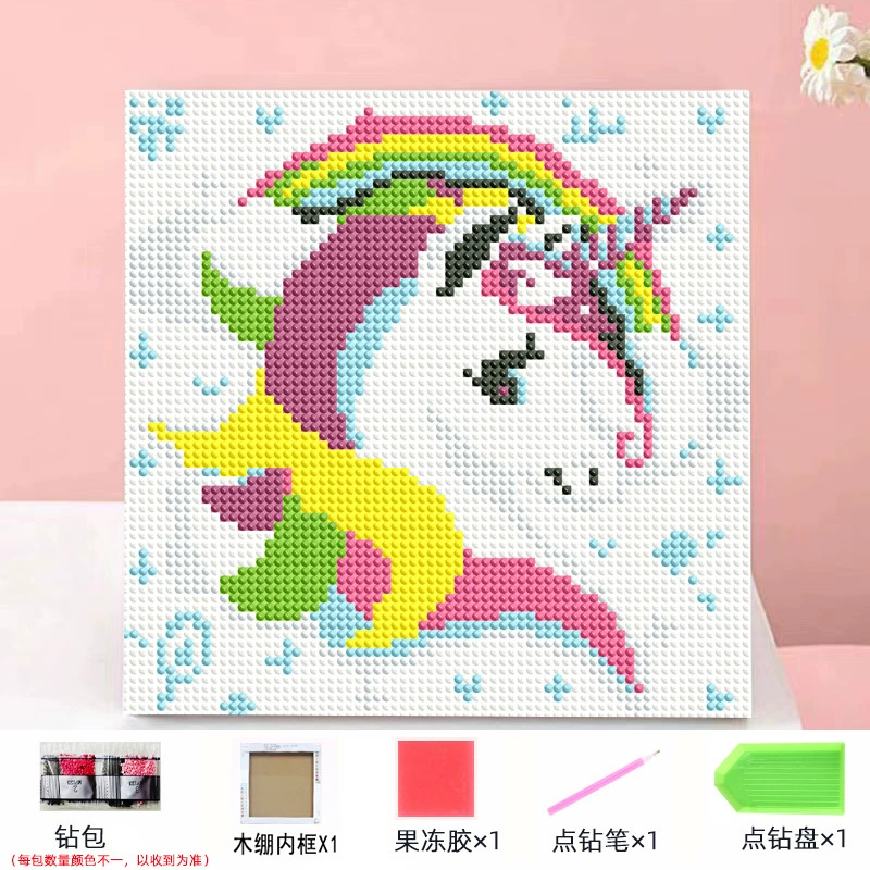 Набор алмазной мозаики DIY Kuromi и мультфильмы 20×20 см, рамка-наклейка, детское творчество