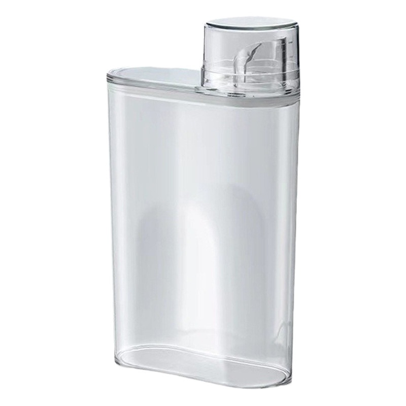 Detergente de lavandería sub-botella de plástico transparente sellado jarra de almacenamiento de polvo de lavado jarra de almacenamiento de suministros de lavado y protección de gran capacidad