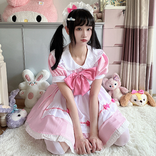 Japanese sweet and cute pink and white maid outfit cosplay Lolita lolita two-dimensional soft girl maid uniform
