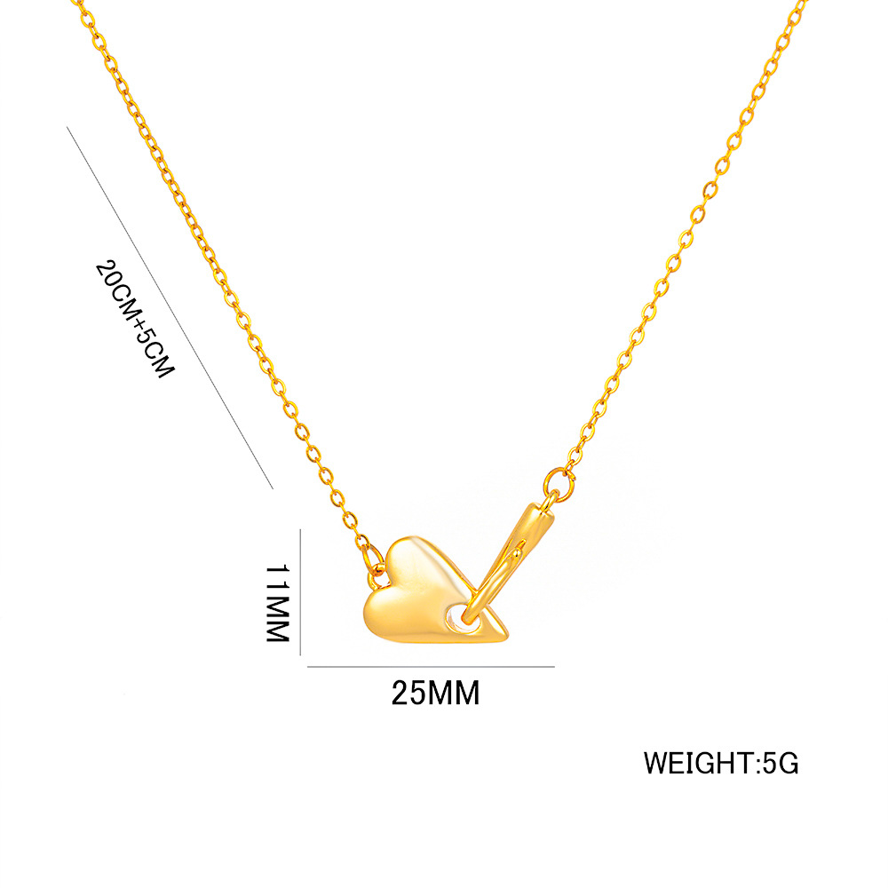 Novo estilo coreano Instagram coração-em forma de titânio aço colar alto design sensor luz luxo all-match clavícula corrente para mulheres_voghion.com