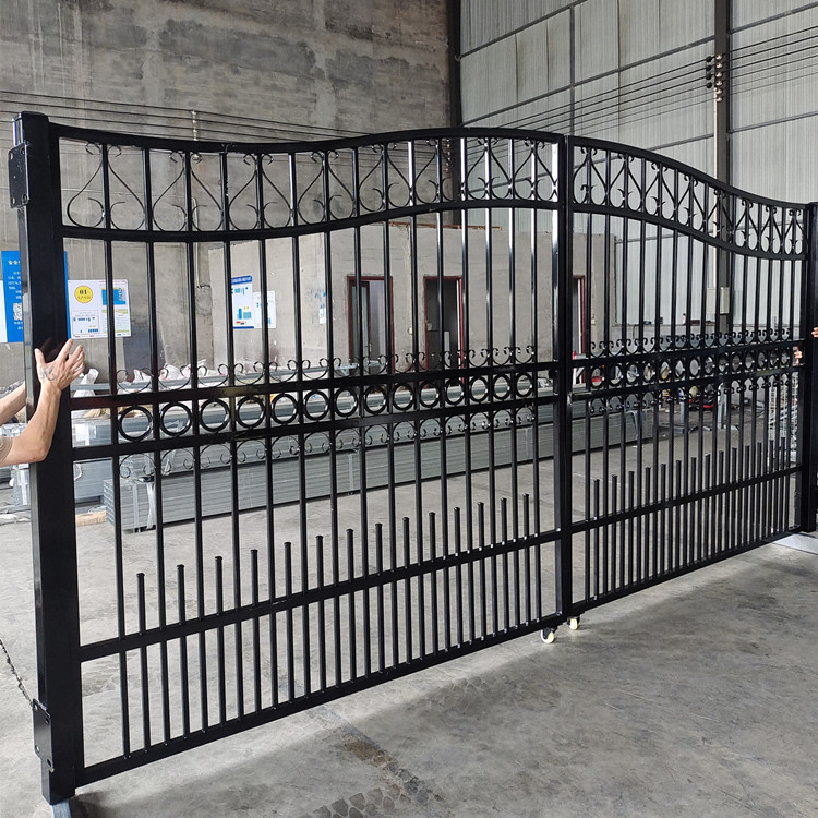 锌钢围墙护栏公园别墅铁艺围栏户外防攀爬蓝白铁栅栏锌钢围墙护栏