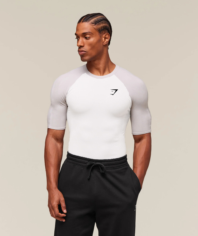GYMSHARK メンズ Tシャツ スポーツ フィットネス ラウンドネック 伸縮性 速乾性 通気性 半袖 ファッショナブルな Tシャツ トップス|undefined