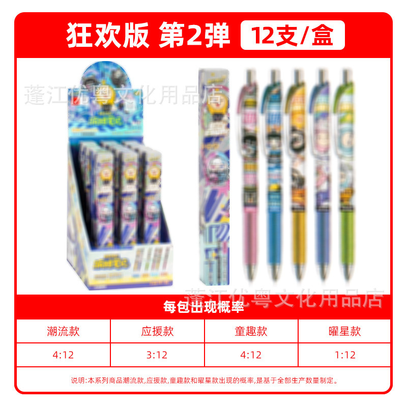 卡游新世纪福音战士中性笔EVA笔记起源版初号机盲盒玩具文具学生|undefined