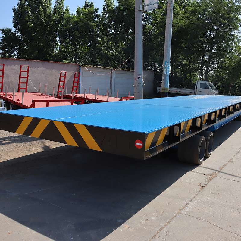 牵引平板拖车 大吨位货物物流转运搬运车 仓库重型平板车厂家供应
