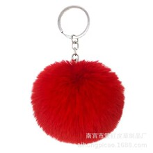 厂家批发仿毛球挂件毛球 钥匙扣人造毛球 钥匙圈毛球 毛球挂件