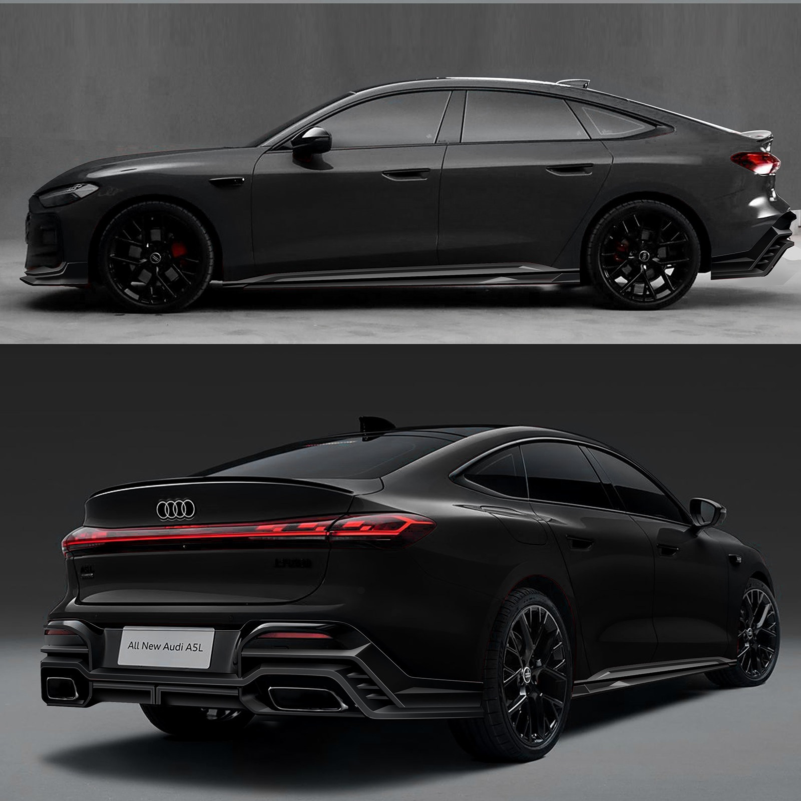 Saic Audi A5L Faw Sports Body Kit Front Spoiler Side Skirts Rear Lip Spoiler Modified Decorative Accessories