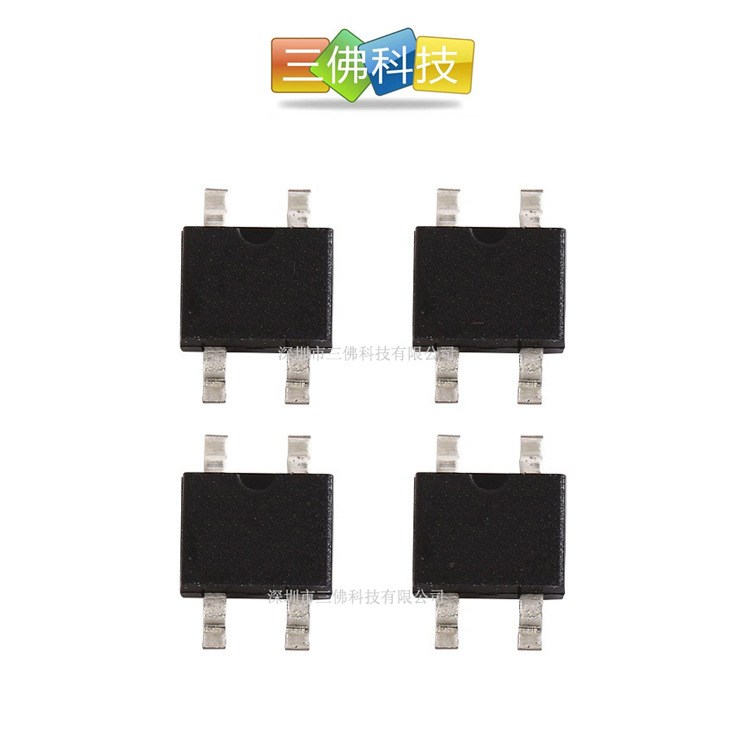 MB6F 贴片整流桥堆 0.8A 1000V SOP-4封装 MB6F 贴片整流器二极管