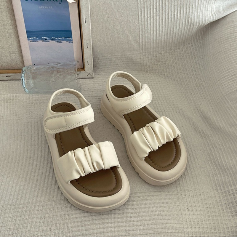 Deportivo sandalias romanas para mujeres de verano 2026 nuevo tipo de suela gruesa versátil suela suave no se cansa pies de vacaciones zapatos de playa
