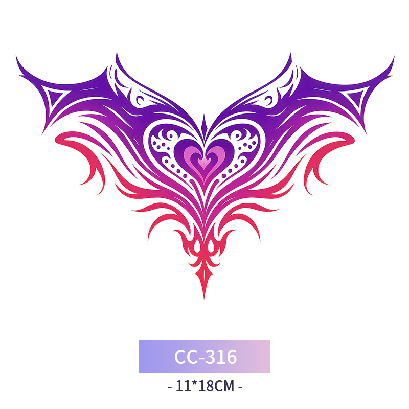 Transfronterizo en stock al por mayor de halloween colorido mariposa tatuaje pegatinas simulación sangrienta cicatriz pegatinas divertidas pegatinas impermeables