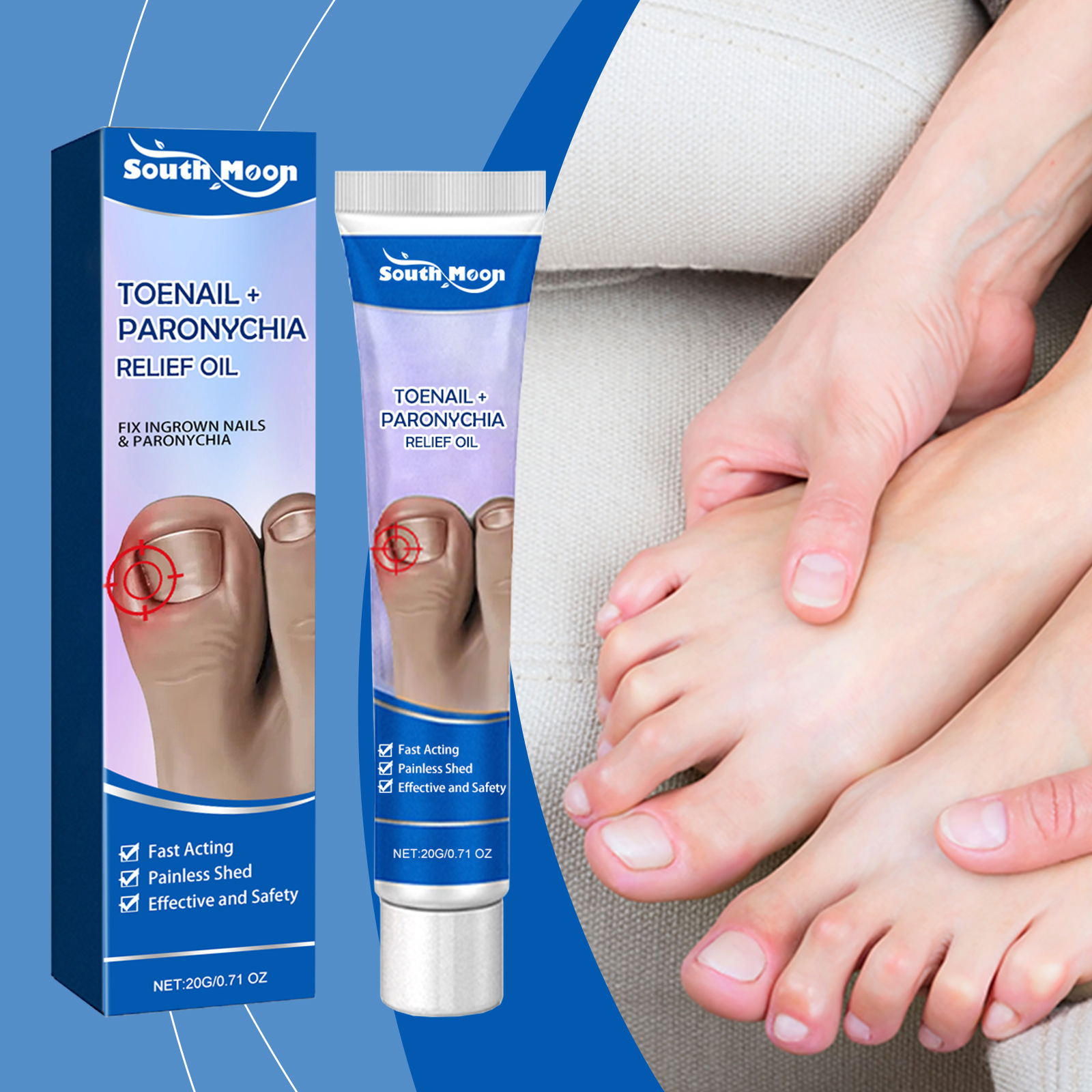 South Moon Nail Care Ointment Curing Moisturizing Soft Nail Face and Cleansing Hand, Foot and Nail Ointment