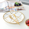 Light luxury gold ceramic tableware dish bowl beads salad bowl dessert bowl fruit bowl creative steak snack