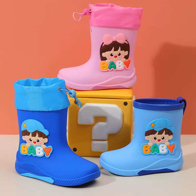 Прямые продажи с фабрики, оптовая продажа детских резиновых сапог для детей среднего возраста, маленьких детей, больших детей, мальчиков и девочек, мультяшная милая обувь для начальной школы, водные сапоги, лето
