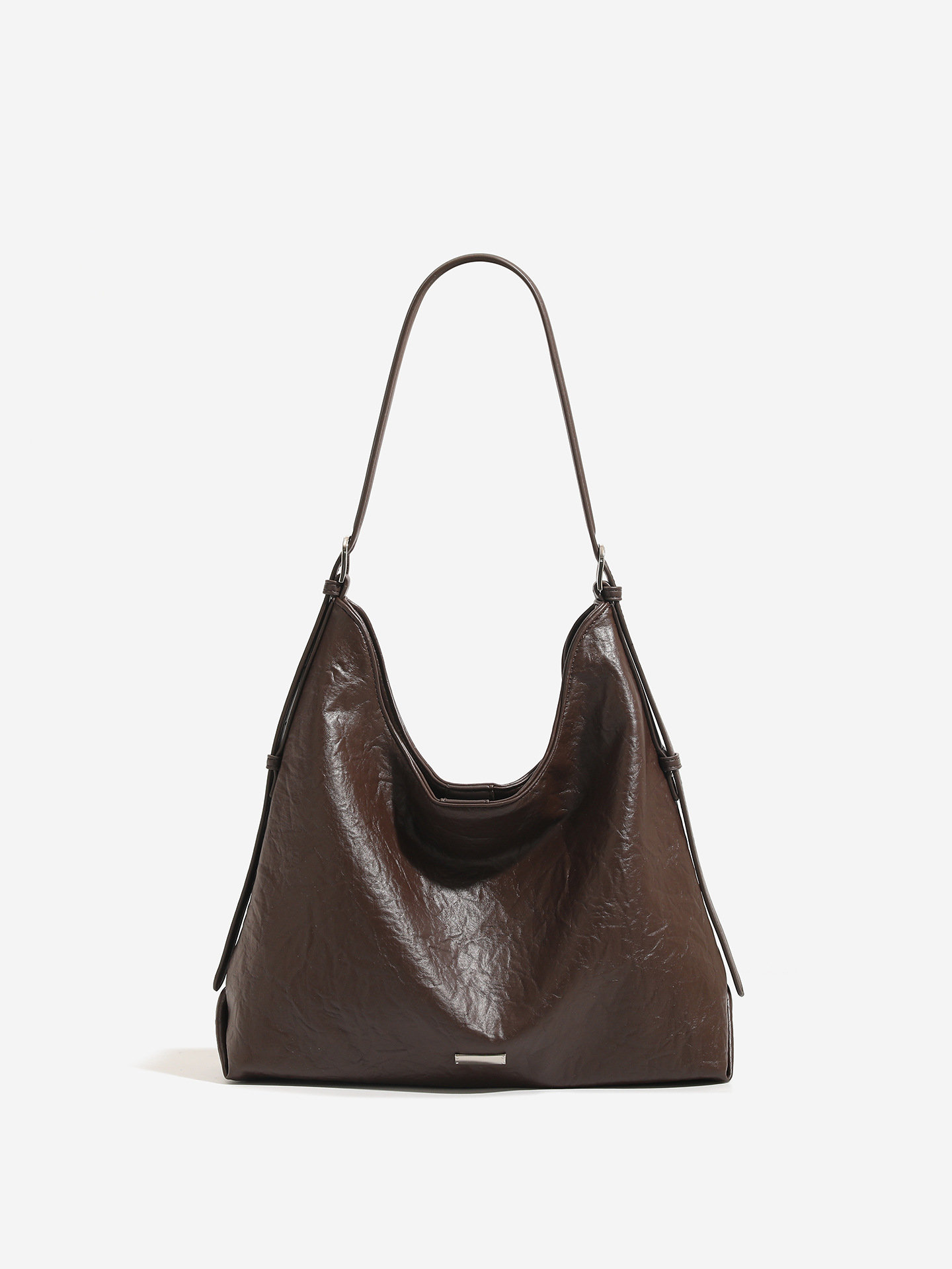 Luxury Tote Bag For Women 2025 Autumn/Winter New Arrival Ruched Commuter Underarm Bag Large Capacity Soft Leather Shoulder Hobo Bag - Thumbnail 3