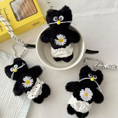 韓国の猫のかばんのペンダントの黒いネットの赤い権志の竜insの風の潮流のかわいい醜い萌えのぬいぐるみのキーホルダー