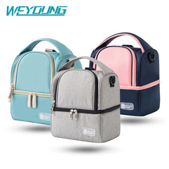 Cross-border wholesale fashion milk bag double-layer milk storage bag thickened bottle insulation bag breast milk preservation ice bag mommy bag