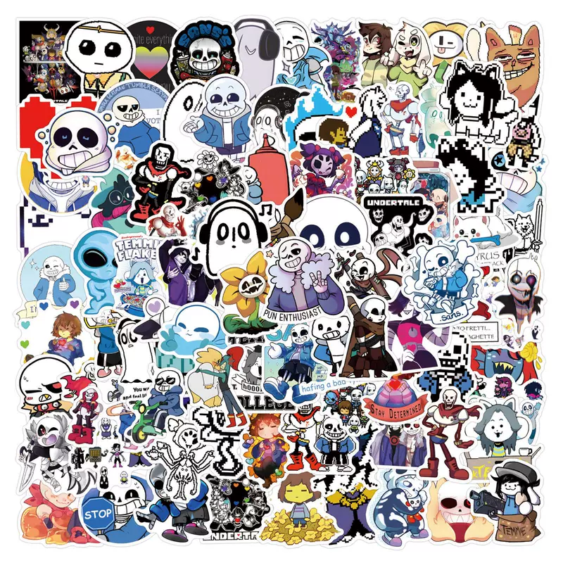 55–110 штук стикеры Undertale в стиле мультфильма для украшения чемодана, чашки с водой, компьютера, водостойкие