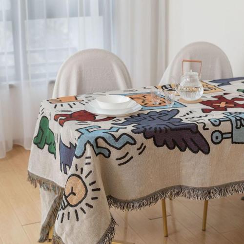 Doodle Sofa Cover American Style Korean Style Single Sofa Cover Dust Cover Decorative Throw Pillow Cover