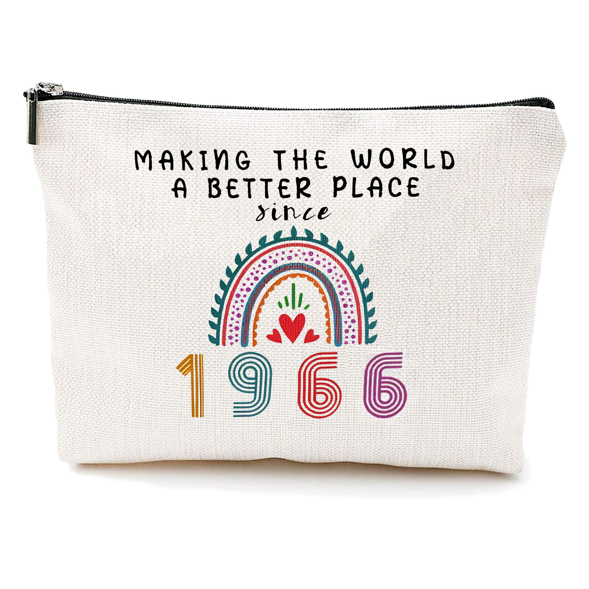 Transfronterizo Amazon explosivo cumpleaños impresión doble cara bolsa de maquillaje bolsa de almacenamiento bolsa de cremallera multifuncional para mujeres