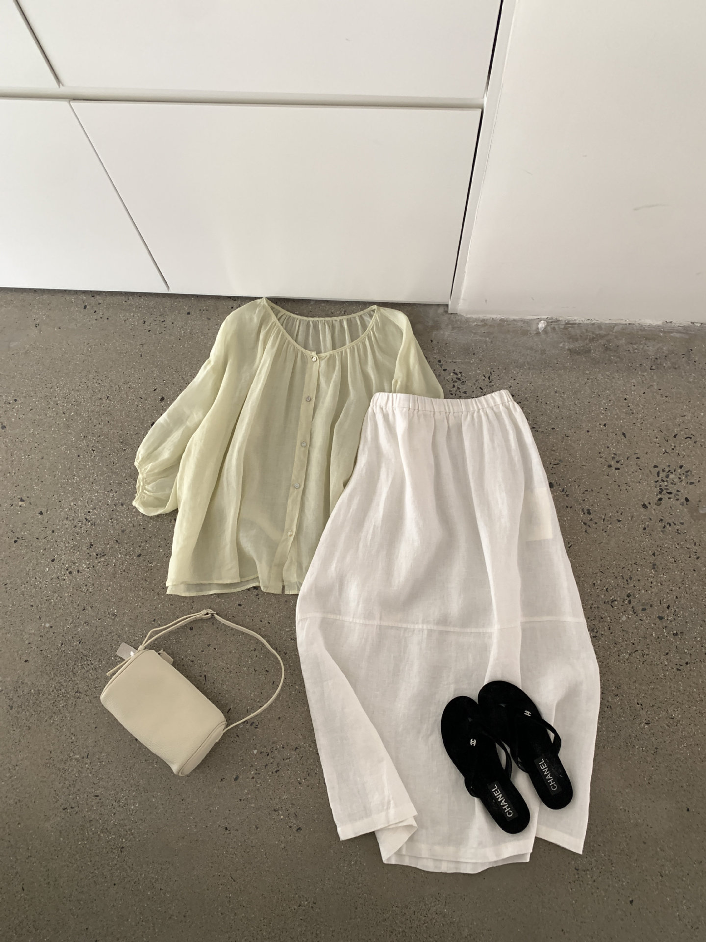 Áo sơ mi nữ linen tay lỡ phong cách Pháp i miss 2026 — xanh đậm, màu trắng, Bột cam, Vàng nhạtcolor chi tiết 15