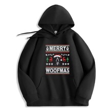 2025 Merry Woofmas Christmas Hoodie Beagle Graphic Tops Adul