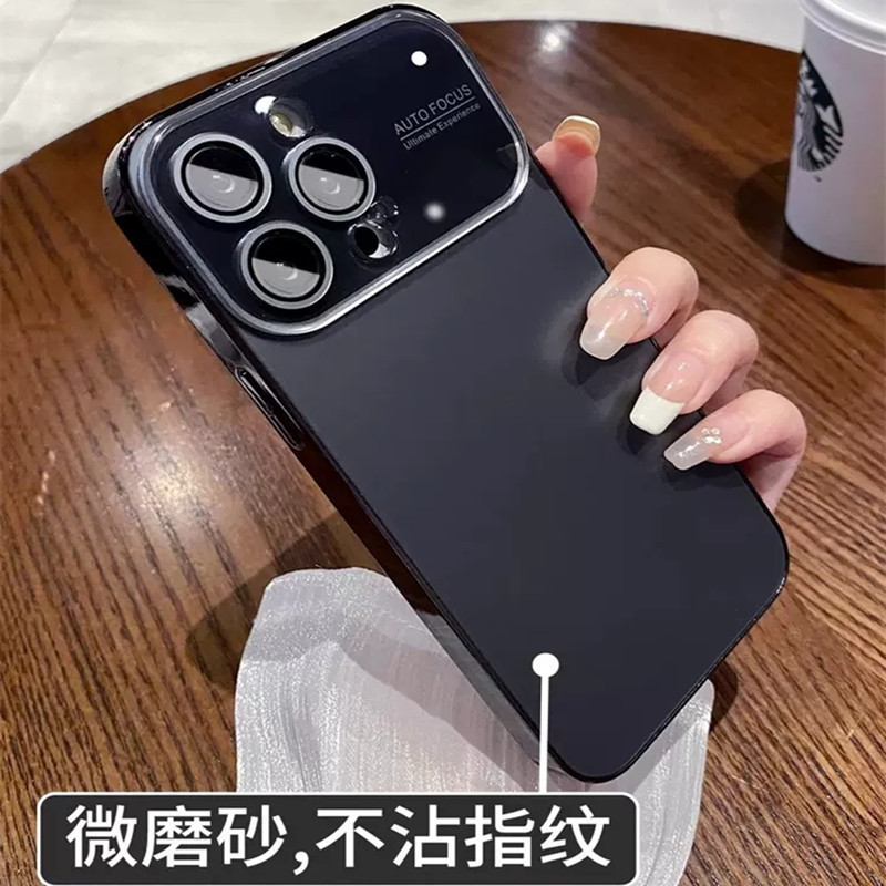 iPhone16PRO用スマホケース、高級感のあるAGオリジナルカラーのマット仕上げ、大きな窓付き、Apple15用保護ガラス付きハードケース|undefined