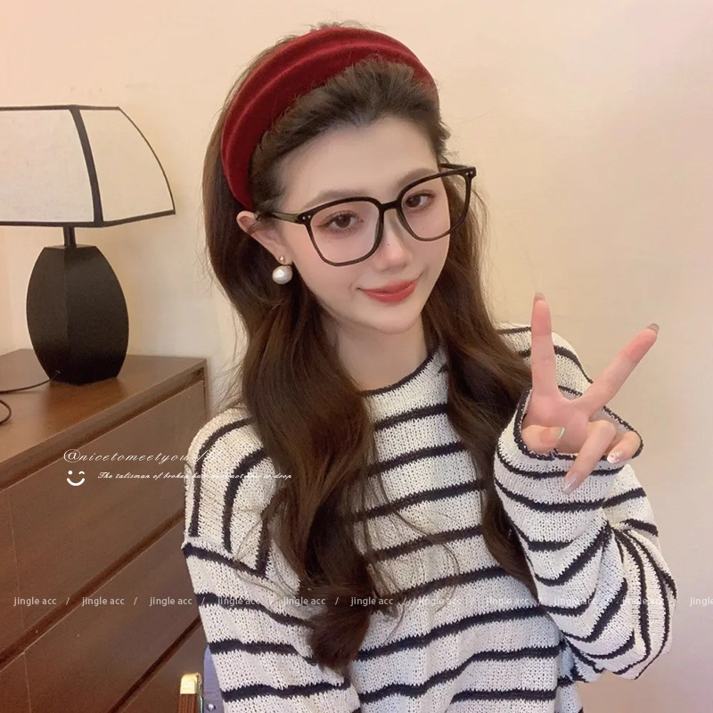 早秋丝绒宽边发箍女2025新款高颅顶压发头箍洗脸专用发卡发捆头饰|undefined