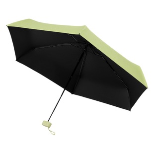 Women's Sunshade Sunscreen UV Protection Umbrella Print Logo Mini Compact Card Bag Umbrella Flat 60% Pocket Umbrella