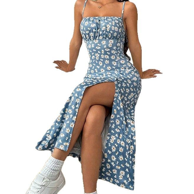 (Cross-border trading), quality sexy dress, 2025 years, European style, Amazon, lifting effect, flowered