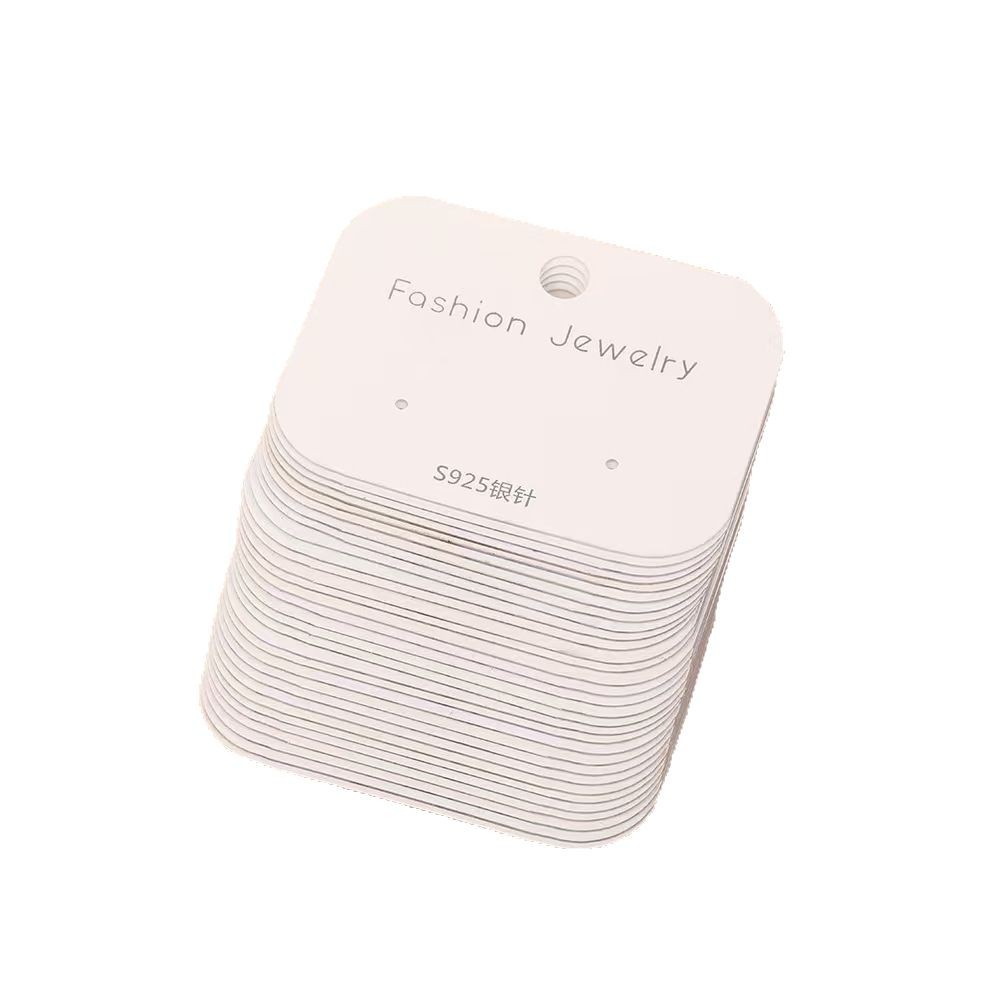 Fábrica directa de alta calidad pegatinas de PVC pendientes tarjetas de pendientes de una variedad de tamaños de joyería de orejas de papel fijo logotipo fijo en stock