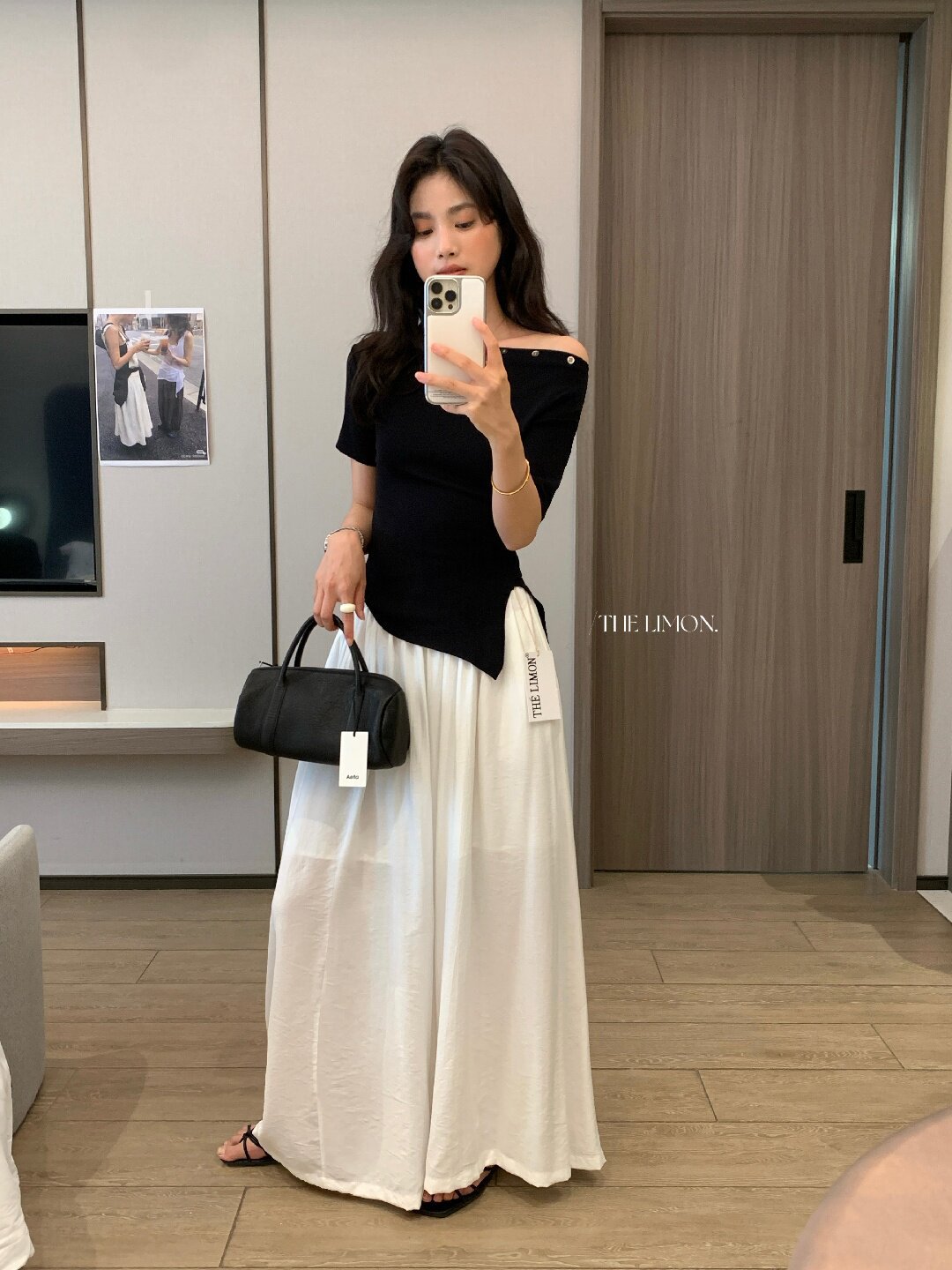 Quần culottes nữ ống rộng cạp cao dáng lười mùa hè 2026 — Thẻ nông, màu đen, màu hồng, màu cam chi tiết 27