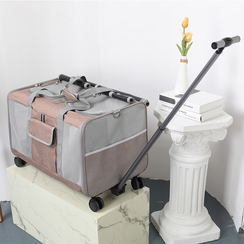 Bolsa para gatos, bolsa para mascotas con capó para perros grandes, caja especial para carrito para mascotas montada en el coche, bolsa para perros para salidas transfronterizas, transpirable