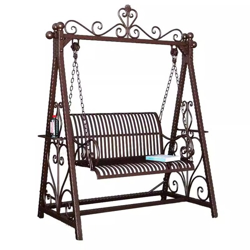 Outdoor hammock balcony swing indoor swing chair double household courtyard wrought iron swing leisure swing chair hammock basket