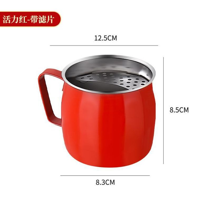 Taza de Acero Inoxidable con Filtro y Asa Resistente a Caídas para Té y Agua Oficina y Hogar