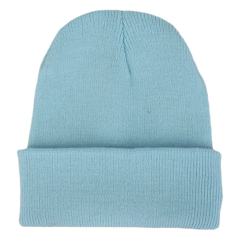 Внешняя торговля AliExpress флуоресцентная шапка осень и зима теплая шерстяная легкая пластина вязаная шапка однотонный пуловер холодная шапка Amazon