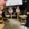 Silver needle, fashionable earrings, silver 925 sample, Korean style, city style, European style, simple and elegant design