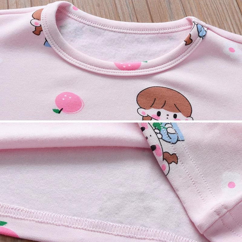Pijama, термобелье, детский длинный рукав, рукава, набор, корейский стиль, оверсайз