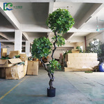 仿真七星叶鸭脚木小叶伞树 装饰盆景仿真树批发 人造绿植树微景观