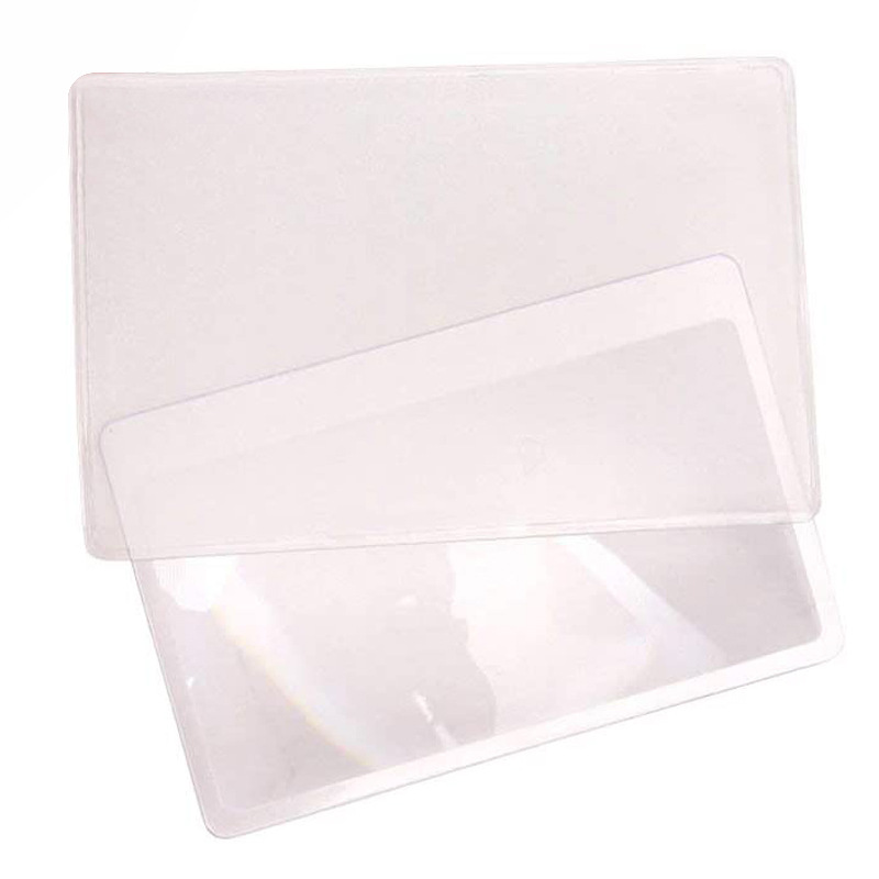 3倍PVC名片放大镜85x55mm老人看书超薄书签卡片透明赠品跨境热卖