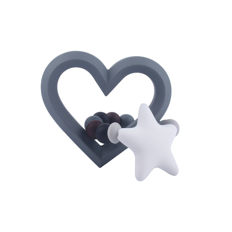 Nuevos productos para bebés de silicona gran amor teether calmante bebé cuentas de silicona pezón pulsera juguete teether