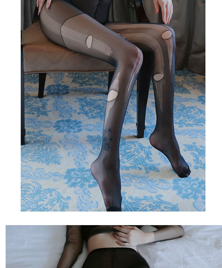 Tear-Away Over-The-Knee Stockings, Ultra-Thin Polyester, One Size, Skin Tone — detail image 16